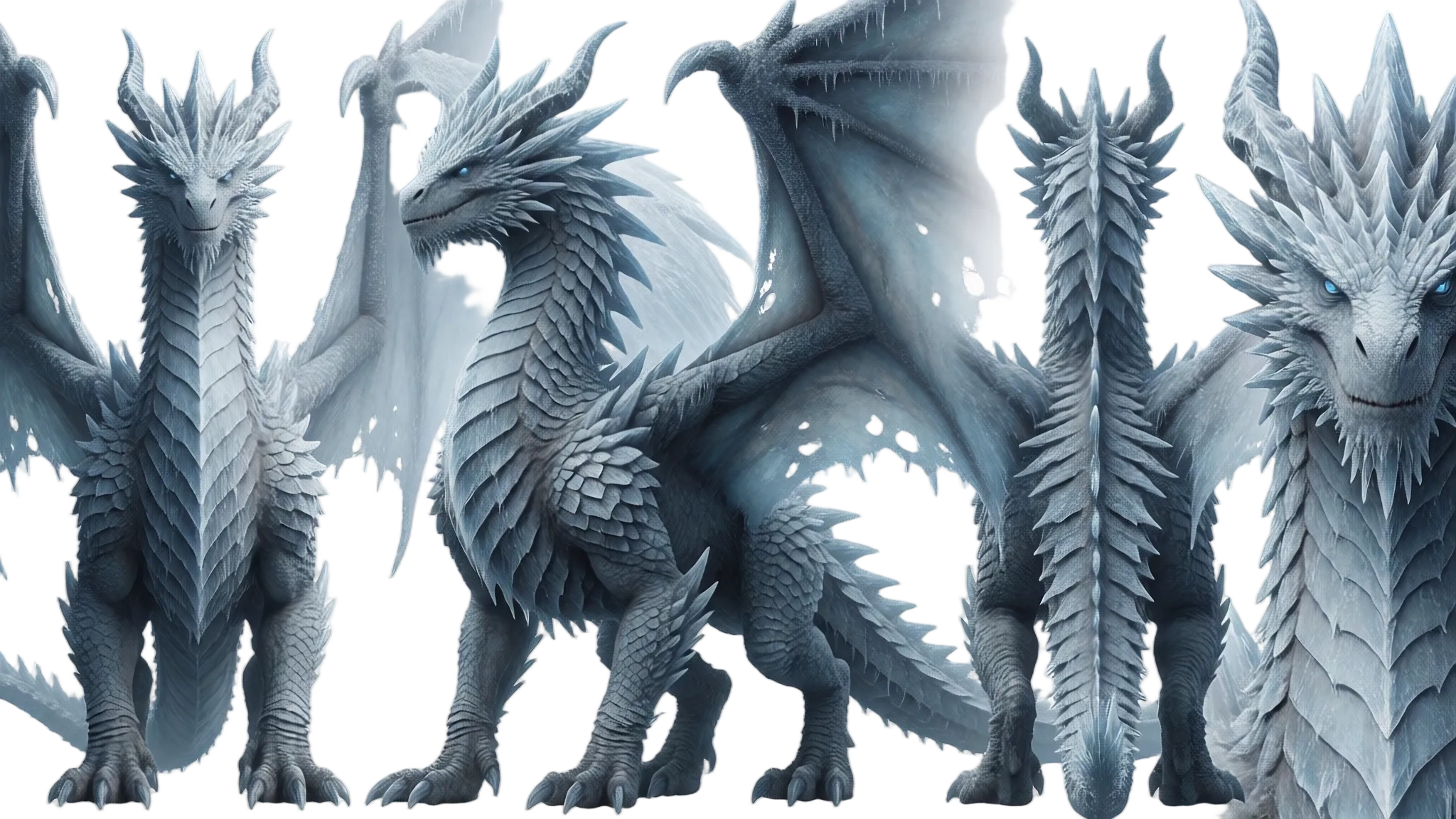 Der Frostdrache — transparentes Sprite