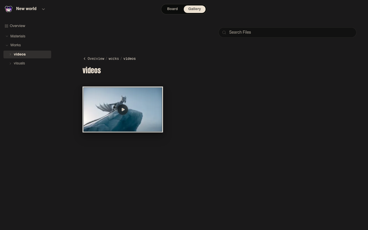 Neta Studio — die Videobibliothek mit dem gerenderten Frostfall-Clip