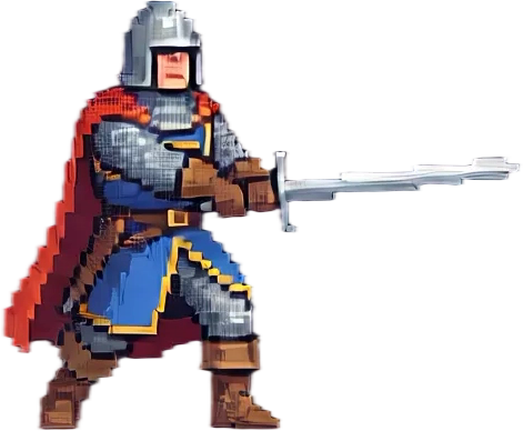 Sprite del caballero héroe: golpe de espada