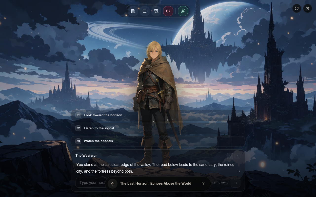 Gameplay — die ersten Entscheidungen am Aussichtspunkt